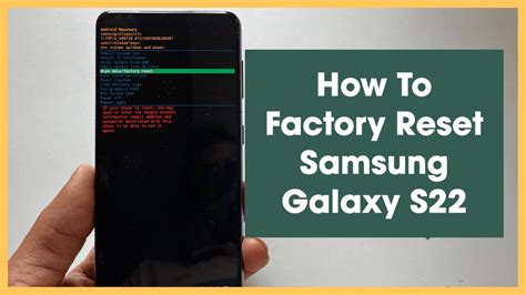 factory reset galaxy|samsung s22 factory reset without password.